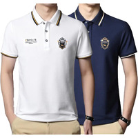 Lymio Polo T Shirt For Men || Men Casual T-Shirt || Polo Available In Combo Pack Of 2 (Polo-63-66-Blue-White-L)