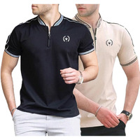 Lymio Polo T Shirt For Men || Men Casual T-Shirt || Polo Available In Combo Pack Of 2 (Polo-30-32-Black-Chiku-4Xl)