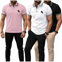 Lymio Polo T Shirt For Men || Men Casual T-Shirt || Polo Available In Combo Pack Of 3 (Polo-35-36-37-Black-White-Pink-2Xl)