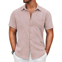Lymio Regular Fit Shirt For Men|| Men Stylish Regular Fit Shirt (Resort-Slub) (In, Alpha, M, Pink)