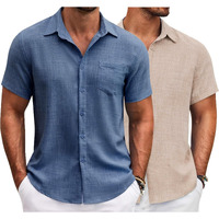 Lymio Casual Regular Fit Shirt For Men || Regular Fit || Stylish || Men Shirt (Available In Combo Packs) (Resort-Slub-Blue-Chiku-L)