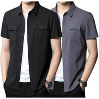 Lymio Casual Shirt For Men || Men Shirt || Available In Combo Pack Of 2 (Double-Pocket-Black-Grey-2Xl)