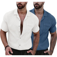 Lymio Shirt For Men || Casual Regular Fit Stylish Shirt || Available In Combo Pack Of 2 (D-17-D-22-White-Pink-L)