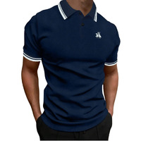 Lymio Men Regular Fit T-Shirt || T-Shirt For Men || Polo T Shirt || T-Shirt (Polo-11-Navyblue-M)