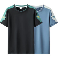 Lymio Men T-Shirt || Cotton Casual T Shirt For Men || Available In Combo Pack Of 2 (T-58-60-Black-Sky Blue-M)