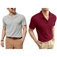 Lymio T Shirt For Men || Stylish T-Shirt For Men || Available In Combo Pack Of 2 (Rib-Maroon-Pista-2Xl)