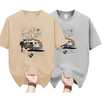 Lymio Men Cotton T-Shirt || Regular Fit || Printed || Available In Combo Pack Of 2 (T-45-46-Skin-Grey-M)