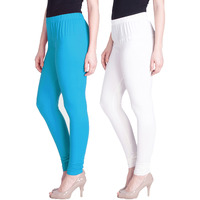 Lyra Women Solid Premium Cotton Churidar Leggings | Mid-Waist | Fashionwear