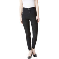 Miss Chase Women's Black Solid Skinny Jeggings(Mcss19Bt02-60-62-04,Black,Medium)