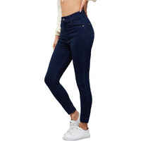 Miss Chase Women's Skinny Fit High/Mid Rise Regular Length Stretchable Denim Jeans (Mcss21Den99-38-71-26, Navy Blue, 26)