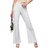 Miss Chase Women's Bootcut High Rise Regular Length Stretchable Denim Jeans (Mcss18Den02-19-326-24, Porcelain White, 36)