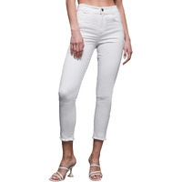Miss Chase Women's White Skinny High Rise Clean Look Bleached Cropped Stretchable Denim Jeans (Mcss21Den99-40-82-32, White, 32)