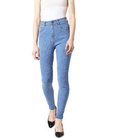 Miss Chase Women's Blue Skinny High Rise Denim Jeans (Mcss19Den07-44-115-34, Blue, 34)