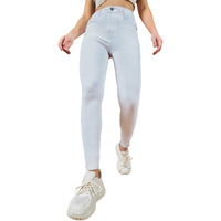 Miss Chase Women's Skinny Fit High Rise Regular Length Stretchable Denim Jeans (Mcaw24Den79-33-322-36, Powder White, 36)