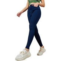 Miss Chase Women's Skinny High/Mid Rise Regular Length Stretchable Denim (Plus Size) Jeans (Mcaw18Den02-88-320-28, Presidential Blue, 28)