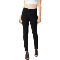 Miss Chase Women's Black Slim Fit High Rise Clean Look Acid Wash Regular Length Stretchable Denim Jeans (Mcss21Den99-37-62 26, Black, 26)