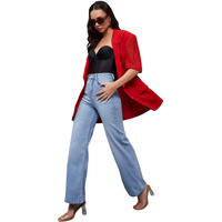 Miss Chase Women's Wide Leg High Rise Regular Length Stretchable Denim Jeans (Plus Size) (Mcss24Den79-02-54-34, Sky Blue, 34)