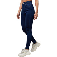 Miss Chase Women's Skinny Fit High/Mid Rise Regular Length Stretchable Denim (Plus Size) Jeans (Mcaw18Den02-76-320-32, Presidential Blue, 32)