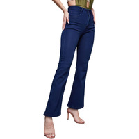 Miss Chase Women's Bootcut High Rise Regular Length Stretchable Shaping Denim Jeans (Mcaw24Den79-31-360-34, Stormy Blue, 34)