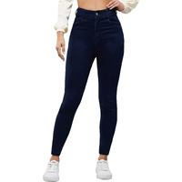 Miss Chase Women's Skinny Fit High Rise Regular Length Stretchable Denim (Plus Size) Jeans (Mcss19Den08-27-57-26, Navy Blue, 26)