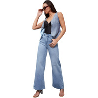 Miss Chase Women's Wide Leg High Rise Regular Length Stretchable Shaping Denim Jeans (Mcaw24Den79-32-54-34, Sky Blue, 34)