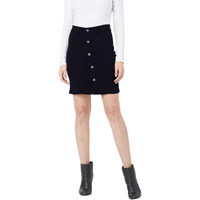 Miss Chase Women's Navy Blue A-Line Mini Denim Skirt(Mcss20Den11-06-71-34,Navy Blue,34)