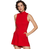 Miss Chase Cotton Cocktail Dress Mini Women's Red Evening Party Playsuit (Mcaw15D01-84 M