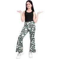 Naughty Ninos Girls Green Printed Flared Jegging (Nn00081Jgg_14-16 Years)