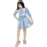 Naughty Ninos Girls Blue Denim Fit & Flared Dress (Nn00965Drs_4-5 Years)