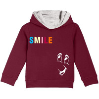 Naughty Ninos Unisex Cotton Hooded Neck Hoodie (New0120Tst-34_Maroon_3 Years-4 Years)