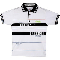 Naughty Ninos Boy's Letter Print Regular Fit T-Shirt (Nn01021Tee_White