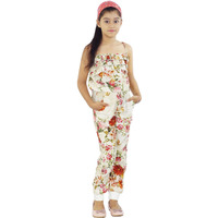 Naughty Ninos Girl's Rayon Trousers Suit (Nn00273Drs_Multi_6-7 Years)