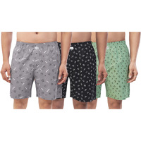 Nermosa Men's Pure Cotton Printed Boxer Shorts  Soft, Breathable, All-Day Comfort (Pack Of 3) | Boxers | (In, Alpha, 2Xl, Plus, Multicolor10)