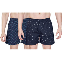 Nermosa Men's Cotton Printed Regular Boxer Shorts | Pack Of 2 (In, Alpha, Xl, Regular, Multicolor3)