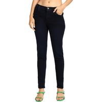 Nifty Women's Denim Stretchable Slim Fit High Waist Jeans (1393N_Cblu_38_Carbon_Blue_38)