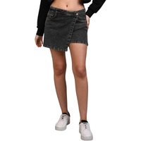 Nifty Women's Denim Skorts (1475_Gry_28_Grey_28)