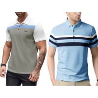 Nobel Monk Men's (Combo Pack Of 2) -Regular Fit Polo T Shirt |Half Sleeves |Collar Tshirts |Casual Tshirt