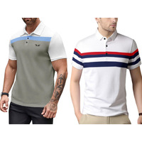 Nobel Monk Men's (Combo Pack Of 2) -Regular Fit Polo T Shirt |Half Sleeves |Collar Tshirts |Casual Tshirt