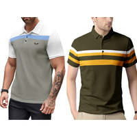 Nobel Monk Men's (Combo Pack Of 2) -Regular Fit Polo T Shirt |Half Sleeves |Collar Tshirts |Casual Tshirt
