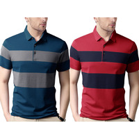 Nobel Monk Men's (Combo Pack Of 2) -Regular Fit Polo T Shirt |Half Sleeves |Collar Tshirts |Casual T-Shirt For Men