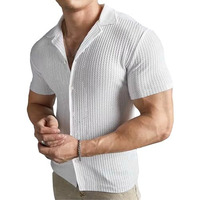 Noble Monk Men's Solid Casual Shirt | Half Sleeve | Regular Fit | Popcorn Shirt For Men