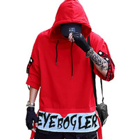 Noble Monk Hooded Neck T-Shirt For Men Red White