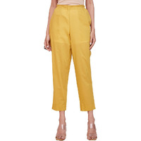 Fabindia Women's Regular Pant (2124217Mustard_Mustard