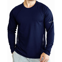 Noble Monk Men's Solid Full Sleeve Activewear T-Shirt Regular Fit For Casual Wear | Modern Clothing T-Shirt Comfort Fit And High-Performance For Everyday Wear Navy Blue