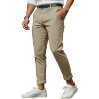Noble Monk Formal Pants For Men | Stylish Regular Fit Men's Wear Trousers For Office Or Party | Solid Formal Regular Fit Trouser For Men's Beige