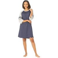 Evolove Women's Cotton Knee Length Short Night Gown Nighty Dress With Pocket, Super Soft Comfortable (Navy, Sngkcnmw21-M5022-M)