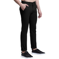 Eyebogler Noble Monk Men's Mid Rise Casual Regular Fit Pants (Mb19_Black, Medium