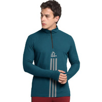 Eyebogler Men Polo Neck Graphic Printed Full Sleeve Regular Fir T-Shirt Ink Blue