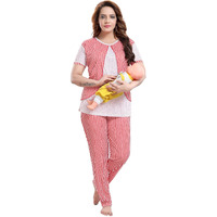 Fabme Women's Pyjama Top (Nw196_Red_Medium)