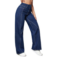 Greciilooks Women Cotton Blend Casual Regular Fit High Rise Jeans (Dark Blue, 26)